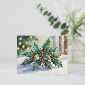 クリスマスミスタントーハッピーホリデーズウォーター色カード シーズンポストカード (スタンド正面)