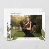 クリスマスミスタントーハッピーホリデーズフォトポストカード シーズンポストカード (正面/裏面)