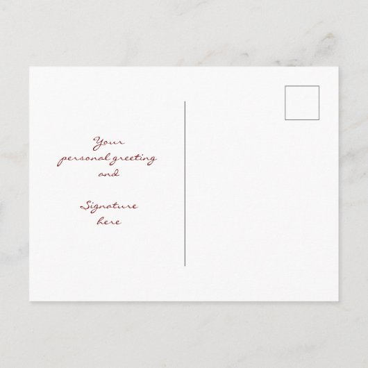 クリスマスミスタントーハッピーホリデーズフォトポストカード シーズンポストカード (裏面)