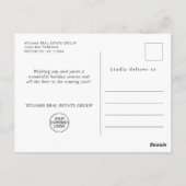 クリスマスミスタントーホリデーグリーティ企業のング ポストカード (裏面)