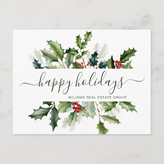 クリスマスミスタントーホリデーグリーティ企業のング ポストカード (正面)