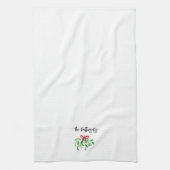 クリスマスミスタントー名フェスティバルホリデーキスおもしろい キッチンタオル (縦)