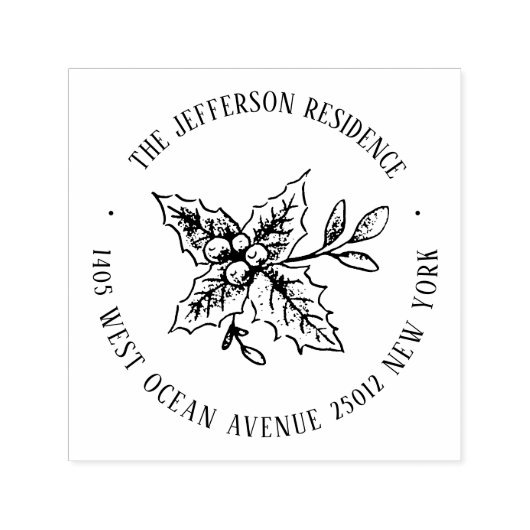 クリスマスミスタントー名前をカスタムする差出人住所 セルフインキングスタンプ (デザイン)