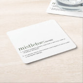 クリスマスミスタントー定義ホリデイ スクエアペーパーコースター (アングル)