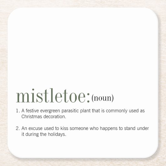 クリスマスミスタントー定義ホリデイ スクエアペーパーコースター (正面)