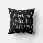 クリスマスミスタントー白黒で私に会う クッション (裏面)