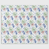 クリスマスミスタントー、雪片、ミトン – 白 ラッピングペーパー (フラット)