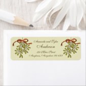 クリスマスミステルトーグリーン差出人住所 ラベル (インサイチュ)