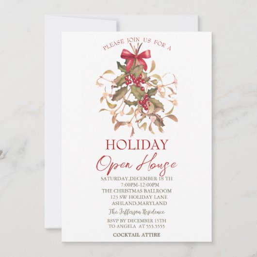 クリスマスミステレトーホリデイオープンハウス 招待状 (正面)