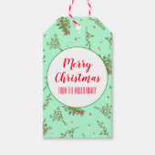 クリスマスミステレトーロマンチッククリスマスホリデーラブ ギフトタグ (正面)