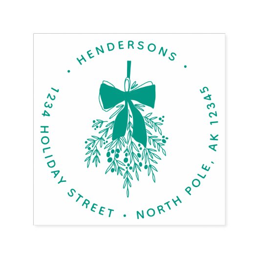 クリスマスミストレトーバウ差出人住所 セルフインキングスタンプ (デザイン)