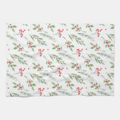 クリスマスミックスボタニカルパタンキッチンタオル キッチンタオル (横)