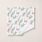 クリスマスミックスボタニカルパタンスタオルセット バスタオルセット (ウォッシュタオル)