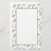 クリスマスミックスボタニカルパターン文具 便箋 (正面/裏面)