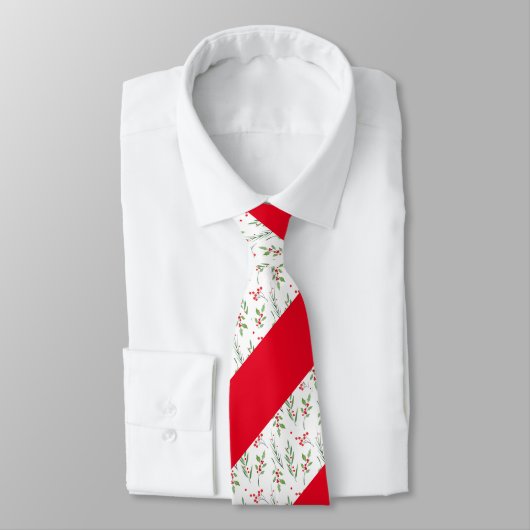 クリスマスミックスボタニカルパターン ネクタイ (タイ)