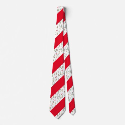 クリスマスミックスボタニカルパターン ネクタイ (正面)