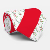 クリスマスミックスボタニカルパターン ネクタイ (ロール)