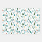 クリスマスミックス水彩包み紙シート ラッピングペーパーシート (正面)