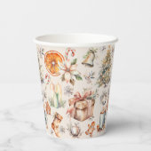 クリスマスミックス要素紙カップ 紙コップ (裏面)