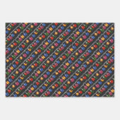 クリスマスミックス – クリスマスライト ラッピングペーパーシート (正面3)