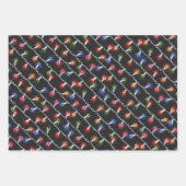 クリスマスミックス – クリスマスライト ラッピングペーパーシート (正面)