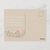 クリスマスミッテンスノーキットンモダンスケッチ ポストカード (裏面)