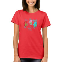 クリスマスミッテンス_ホワイトフラットホリデーカード