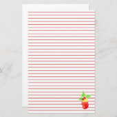 クリスマスミッテンホリーレッドライニング 便箋 (正面/裏面)