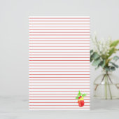 クリスマスミッテンホリーレッドライニング 便箋 (スタンド正面)