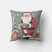 クリスマスミッドセンチュリーモダンサンタ クッション (裏面)