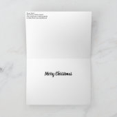 クリスマスミッドセンチュリー抽象芸術モダンサンタベビー シーズンカード (内部)