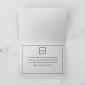 クリスマスミニマリスツリーミントターコイズ&バニラ シーズンカード (内部)