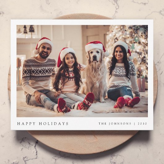 クリスマスミニマルの写真 |ファミリモダンポートレート シーズンポストカード