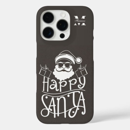 クリスマスミニマルの名パーソナライズされた称とイニシャル Case-Mate iPhoneケース (裏面)