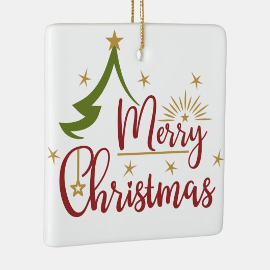 クリスマスミニマルの木 セラミックオーナメント (右)