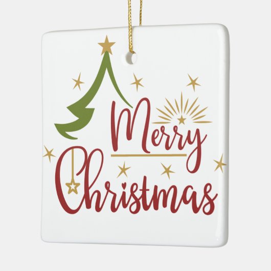 クリスマスミニマルの木 セラミックオーナメント (左)