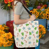 クリスマスミニマルキャンディーケーンCookie トートバッグ