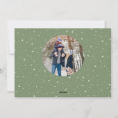 クリスマスミニマルグリーンドットシンプルフェスティバル2写真 シーズンカード (裏面)
