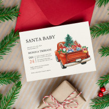 クリスマスミニマルサンタ赤ちゃんシャワー冬