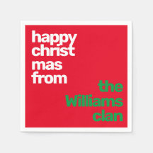 クリスマスミニマルシンプルパーティーモダン紙赤