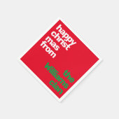 クリスマスミニマルシンプルパーティーモダン紙赤 スタンダードカクテルナプキン (角)