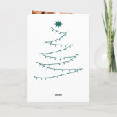 クリスマスミニマルツリーのスター写真メリークリスマス シーズンカード (裏面)