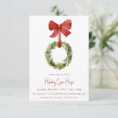 クリスマスミニマルリース | ホリデーオープンハウス 招待状 (スタンド正面)