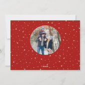 クリスマスミニマルレッドドットシンプルフェスティバル2写真 シーズンカード (裏面)