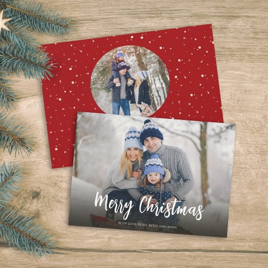 クリスマスミニマルレッドドットシンプルフェスティバル2写真 シーズンカード