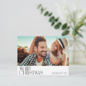 クリスマスミニマル休暇 ポストカード (スタンド正面)