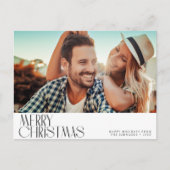 クリスマスミニマル休暇 ポストカード (正面)