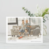 クリスマスミニマル写真モダン文字パーソナライズされた シーズンカード (スタンド正面)