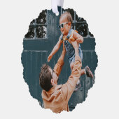 クリスマスミニマル |とメリーBrightのシンプル写真 オーナメントカード (左)