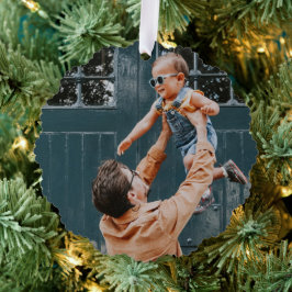 クリスマスミニマル |と明メリーるい写真オリーブ オーナメントカード